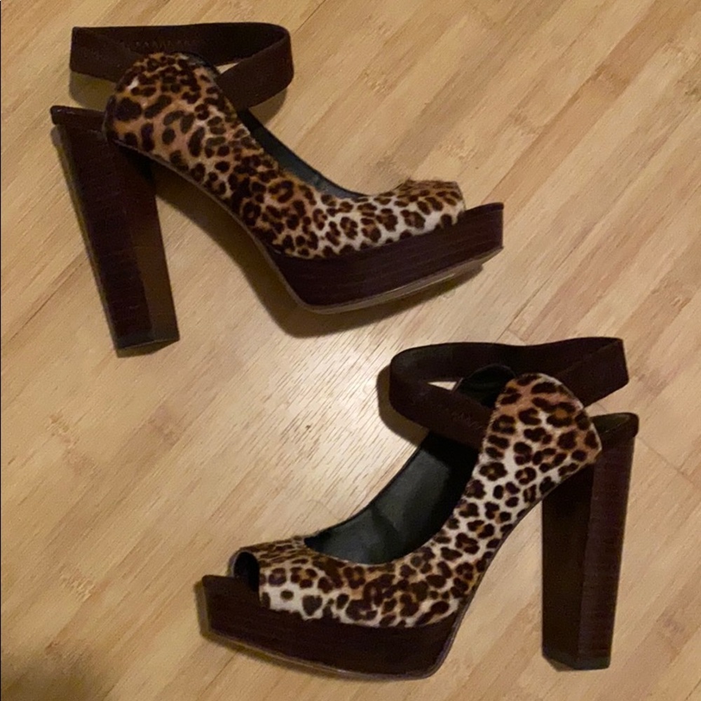 Leopard print heels